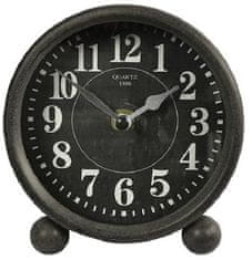 TWM Stolní hodiny Abott 6 x 13 x 13,5 cm černá ocel