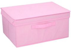 TWM Úložný box 21 litrů textil / polyester růžový