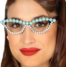 TWM párty brýle perly ženy modré a černé jednorozměrné