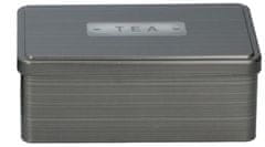 TWM zásobní plechovka na čaj 18 cm tmavě stříbrná
