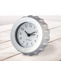 TWM Nástěnné magnetické hodiny s víčkem od piva 8,1 cm stříbrné