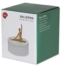 TWM Šperkovnice Ballerina 10,9 x 9,8 cm porcelán bílá/zlatá