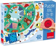 TWM puzzle pro zvířátka XXL junior 27dílná kartonová krabice