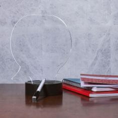 TWM efektová lampa Psaná balónková dioda 21 cm průhledná