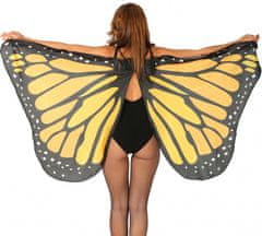 TWM motýlí křídla 170 x 80 cm polyester černá / žlutá