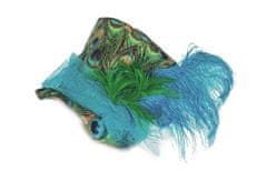 TWM páv v klobouku se zeleným a modrým unisex peřím