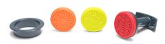 TWM 5 cm silikonové razítko na sušenky červené/oranžové/žluté 5dílné