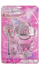 TWM 5dílná stříbrno-růžová sada dívčích šperků