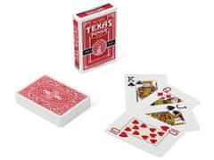 TWM Texas hrací karty 8,9 cm PVC červené 55 kusů