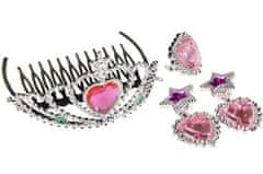 TWM 4dílná stříbrno-růžová sada dívčích šperků