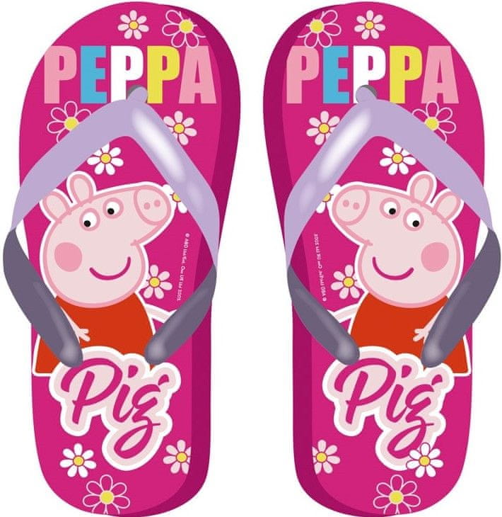 Disney dívčí žabky Peppa Pig PP14343_1 tmavě růžová 34
