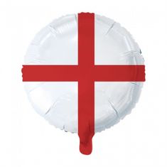 TWM Fóliový balon Saint George.Vlajka 45,5 cm bílá / červená