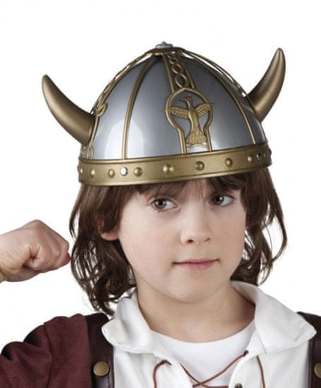 TWM Vikingská helma pro chlapce, jedna velikost šedá
