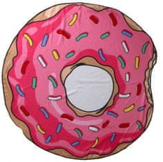 TWM Plážová osuška Donut 150 cm polyester růžová
