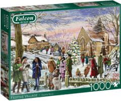 TWM puzzle Festive Village karton zelený 1000 dílků