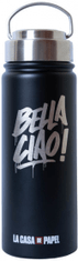 TWM Láhev na pití Bella Ciao! 550 ml 7,5 x 21 cm nerezová ocel černá