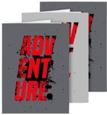TWM Zápisníky Adventure A5 šedý/červený papír 3 ks