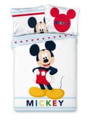 TWM Povlak na přikrývku Mickey Mouse 140 x 200 cm bílá bavlna
