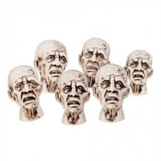 TWM zombie hlavy 8 x 5 cm polyetylen bílý 6 ks