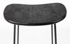 TWM Barová židle Tangle 65 x 40 cm dřevo/ocel černá