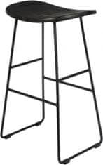 TWM Barová židle Tangle 65 x 40 cm dřevo/ocel černá