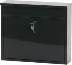 TWM Nástěnná poštovní schránka Granadan 36 x 11 cm, černá ocel