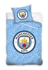 TWM Povlak na přikrývku Manchester City 140 x 200 cm světle modrý
