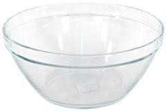 TWM 600 ml Pompejská miska z čirého skla o rozměrech 11 x 20 cm