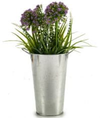 TWM truhlík na květiny, výška 20 x 15 x 22,5 cm, stříbrno-šedá pozink.