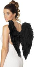TWM Andělská křídla složená dámská 50 cm s černým peřím