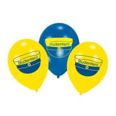 TWM Studentské balónky 30 cm, žlutý / modrý latex 10 kusů