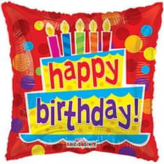 TWM narozeninový dort a svíčky 18 cm fóliový balónek junior