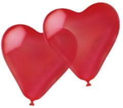 TWM Balónky srdce 40 cm červený latex 10 kusů