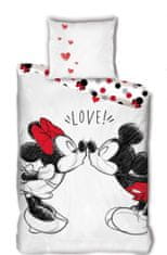 TWM Povlak na přikrývku Mickey & Minnie 140 x 200 cm bílá bavlna