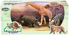 TWM 4dílná hrací sada Animal World Jungle junior tmavě hnědá