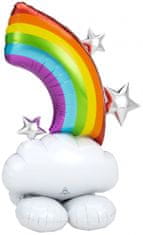 TWM fóliový balon Rainbow junior 132 cm bílý