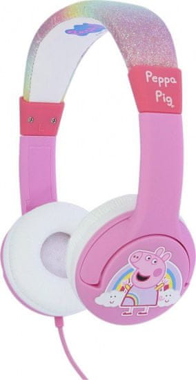 TWM Dívčí 3,5mm sluchátka Peppa Pig růžovo-bílá