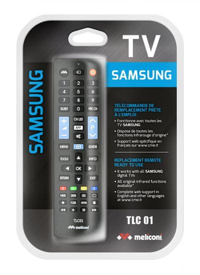 Meliconi TLC01, univerzální ovladač TV Samsung