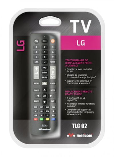 Meliconi TLC02, univerzální ovladač TV LG