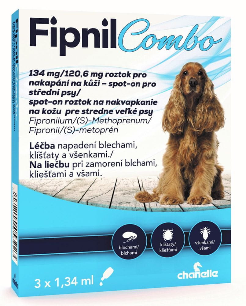 FIPNIL COMBO 134/120.6 mg spot-on Dog M 3x1.34 ml