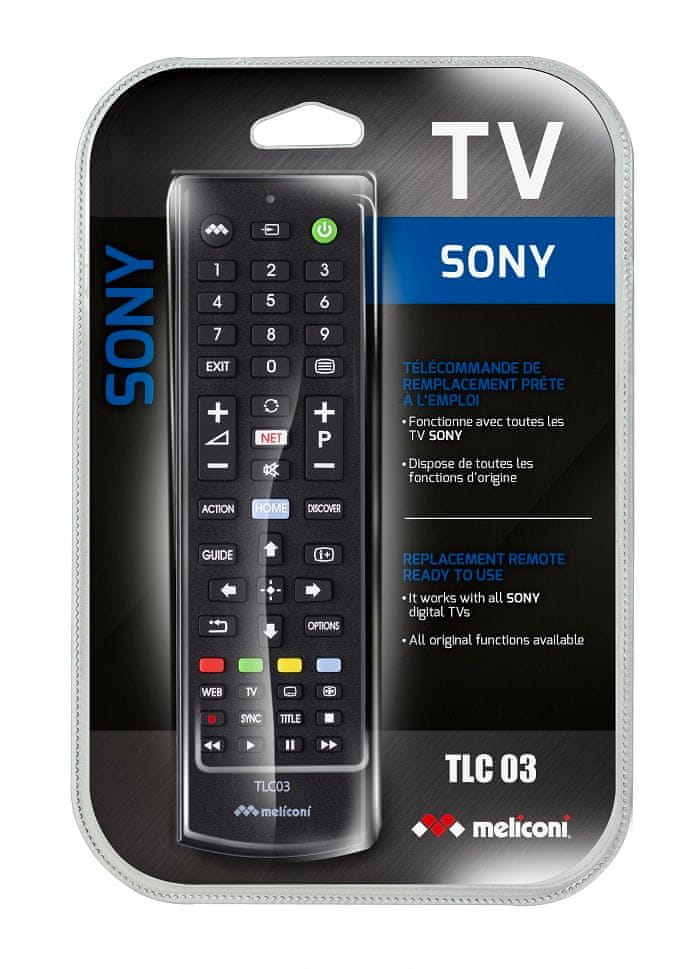 Meliconi TLC03, univerzální ovladač TV Sony