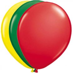 TWM Balónky 25 cm.Latexová červená / zelená / žlutá 25 kusů