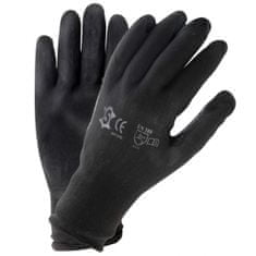 TWM PU unisex pracovní rukavice černé velikost 10