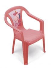 TWM vysoká židle Unicorn 51 x 36,5 cm růžový polypropylen