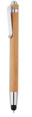 TWM dotykové pero 13,6 cm bambusové hnědé/stříbrné