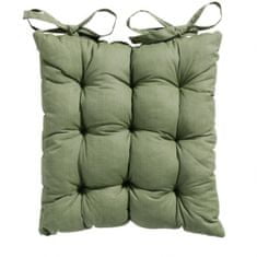 TWM sedací polštář 46 x 46 x 6 cm bavlna/polyester zelený