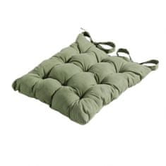 TWM sedací polštář 46 x 46 x 6 cm bavlna/polyester zelený