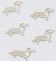 TWM klipy pro psy 3,9 x 2,7 cm ocelové zlaté 5 ks
