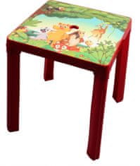 TWM dětský stůl Jungle46 cm červený