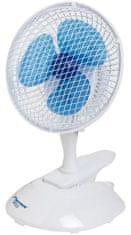 TWM stolní ventilátor s klipem 15W 19 cm bílý a modrý